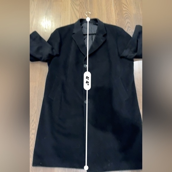 Weatherproof full length double breast peacoat Men 52 R Cashmere Black Italy - Picture 12 of 13